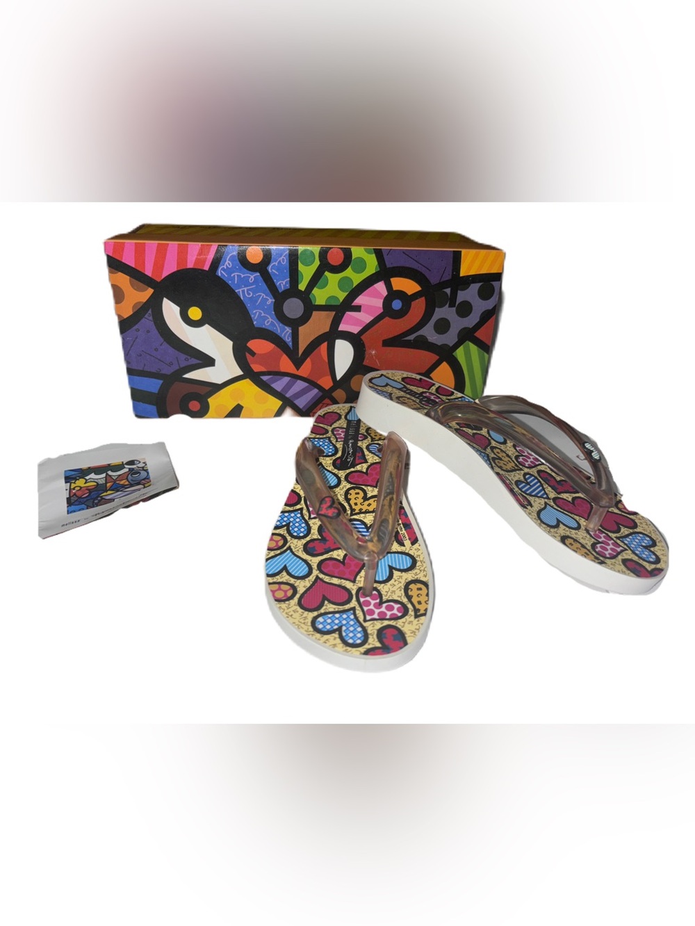 Grendene Melissa by Romero Brito Girls Flip Flops Sandals Size 13 collectible